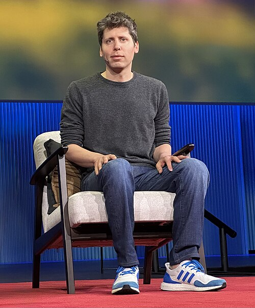 Sam Altman, OpenAI CEO, speaking at TED amid the debate over slowing frontier AI development for safety